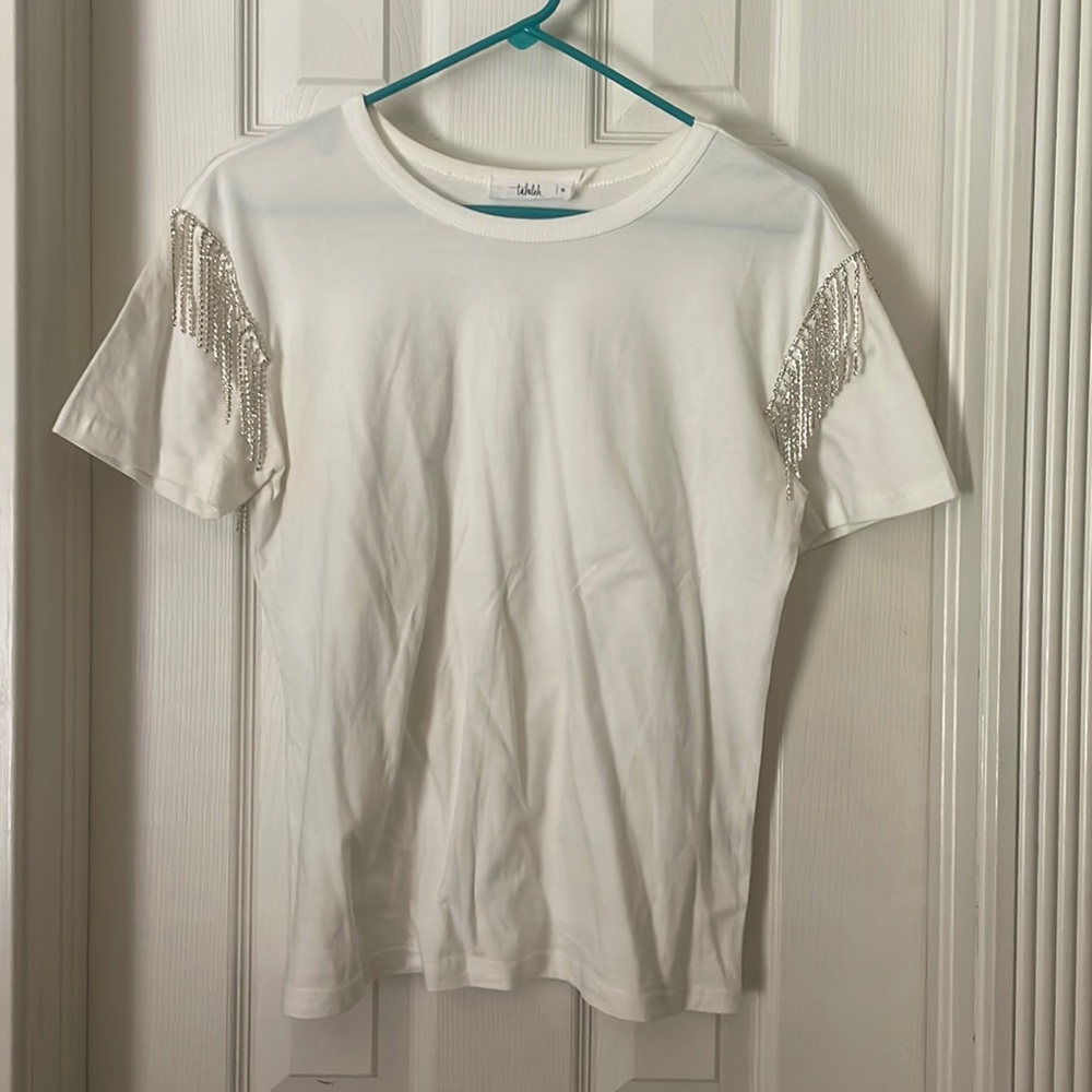 TALULAH short sleeve shirt with bling!!!Size Small